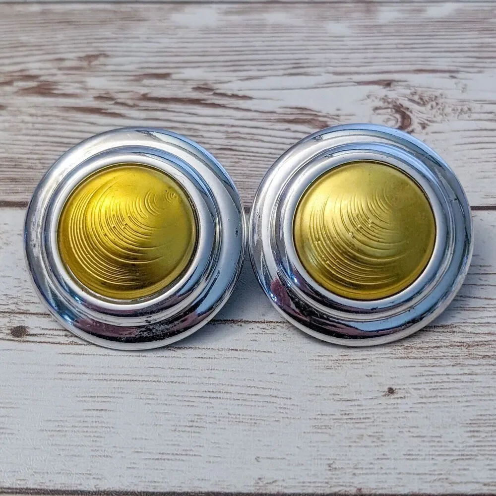 Vintage Clip On Earrings -Statement 1 & 5/8